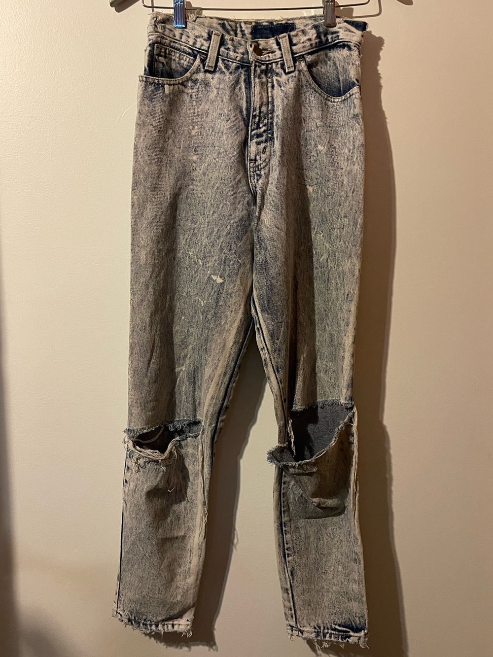 Vintage Limited Express Acid Wash Thrashed Destroyed Grunge Jeans 28